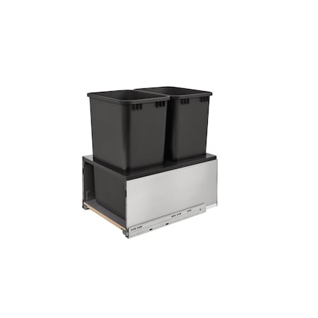 Rev-A-Shelf Steel, Black, 16.5 in W, 24.23 in H, 21.73 in D, 21.73 in L, Black 5LB-1850SSBL-218